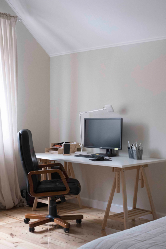 Дизайн спальни, объединённой с рабочим местом