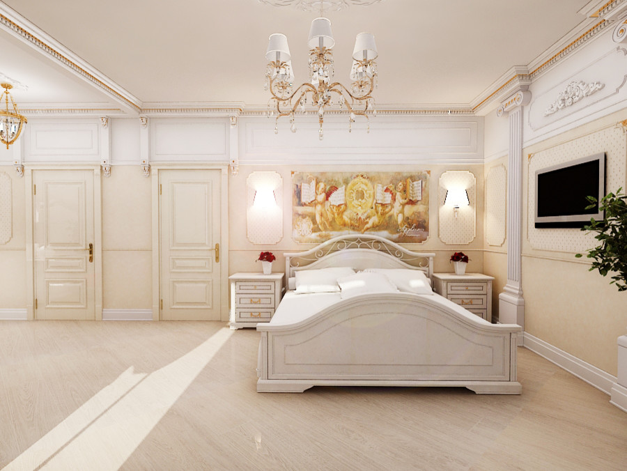 Интерьер загородного дома у озера