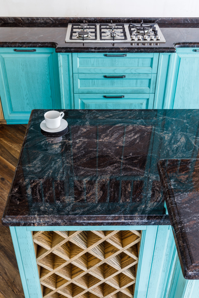 Кухня в бирюзовых оттенках