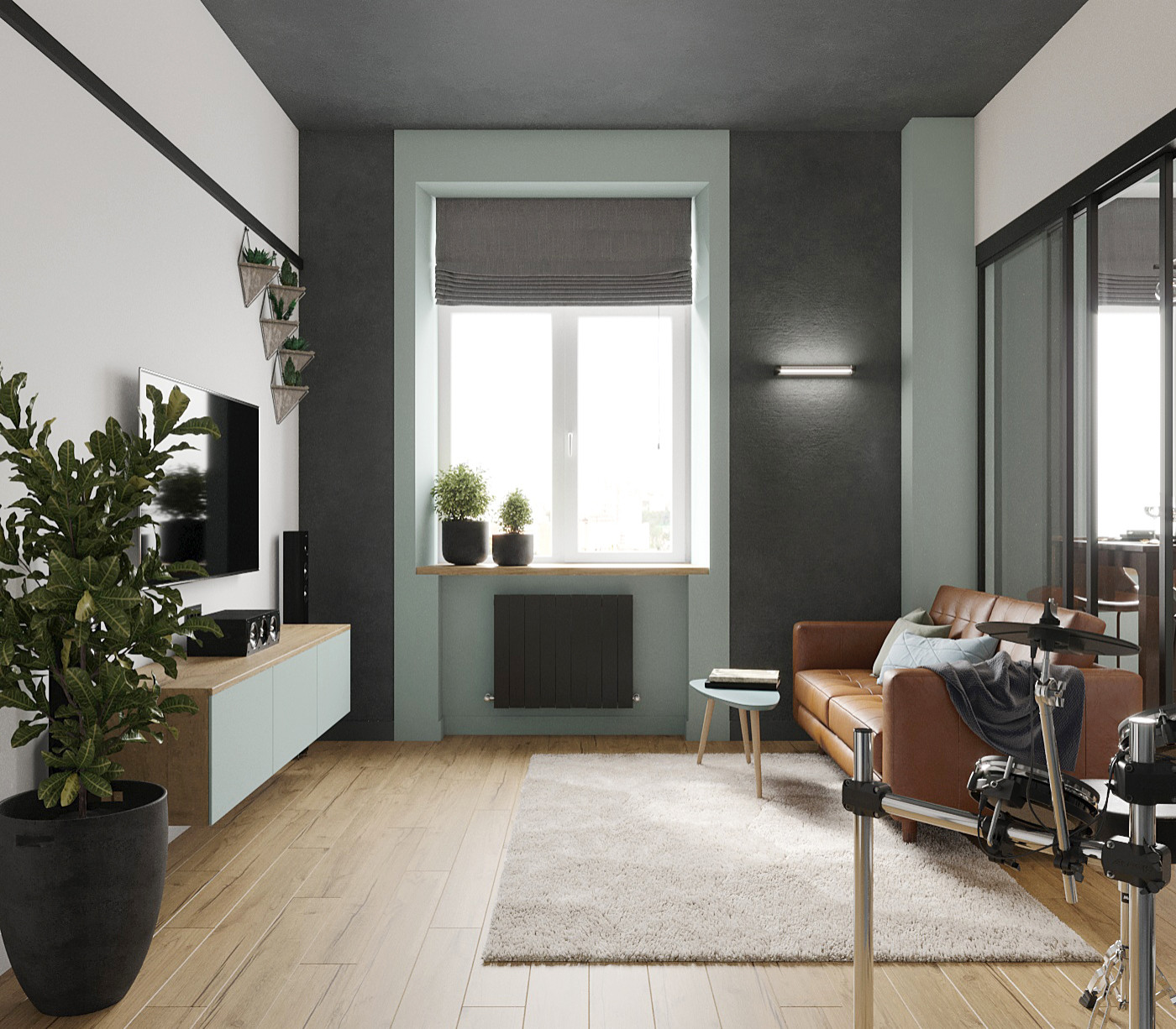 Барабаны и брутальный уют в сталинке