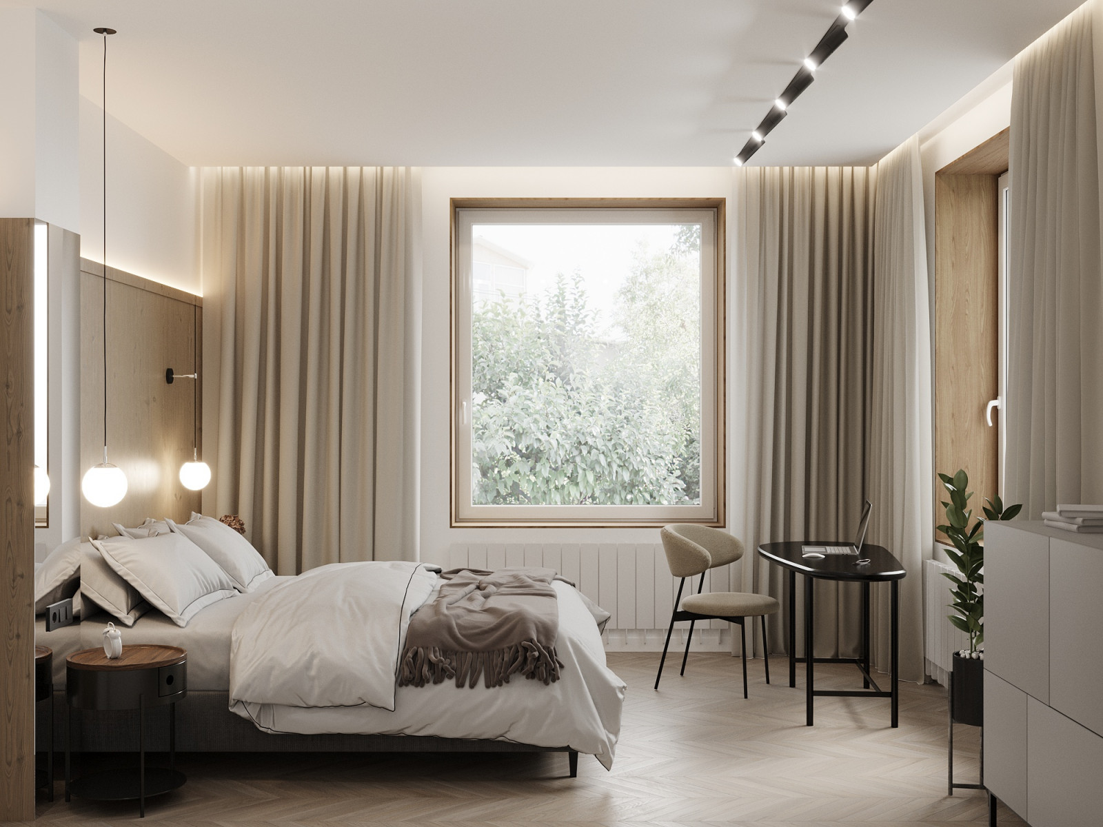 Мастер-спальня в загородном доме