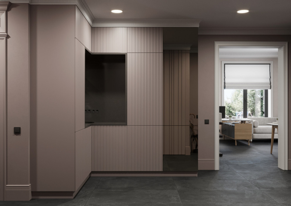 Кабинет в винных тонах