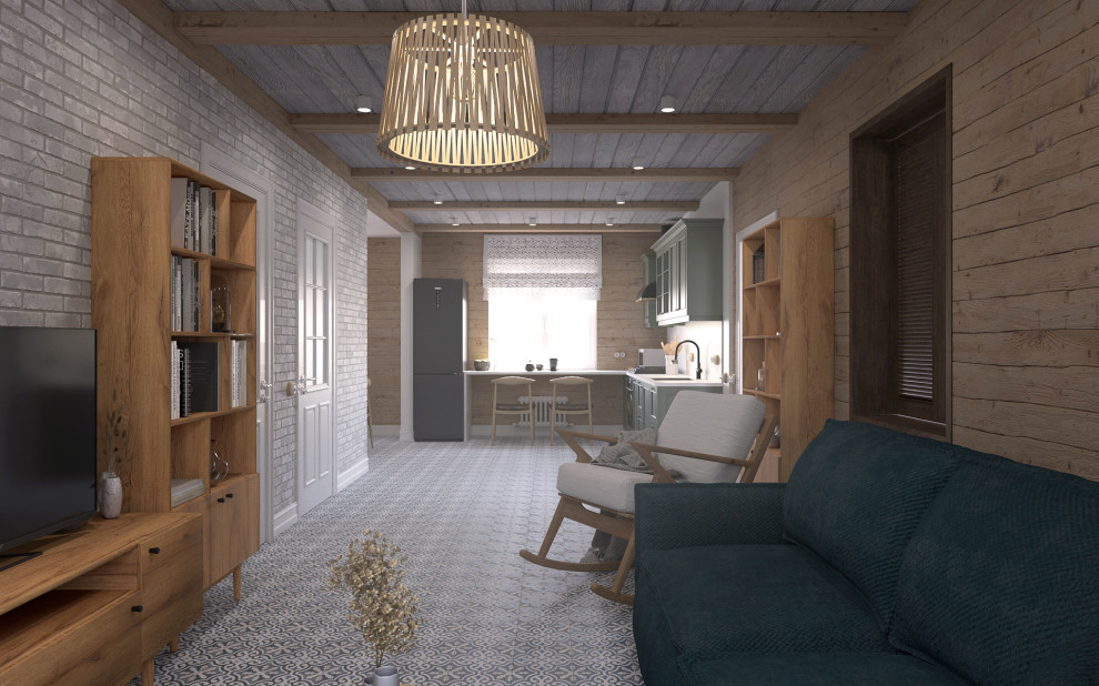 Дизайн проект дачного дома 70м