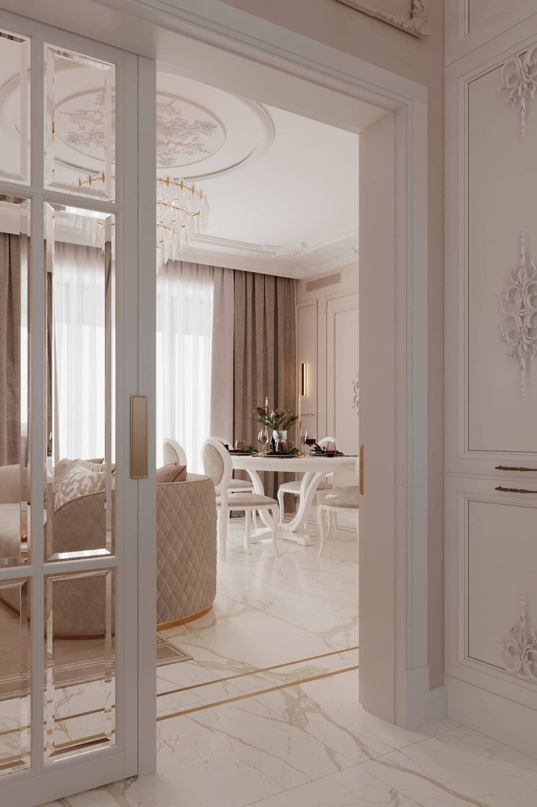 Дизайн и ремонт таунхауса в ЖК «Николинские ключи» — Роскошь вне времени