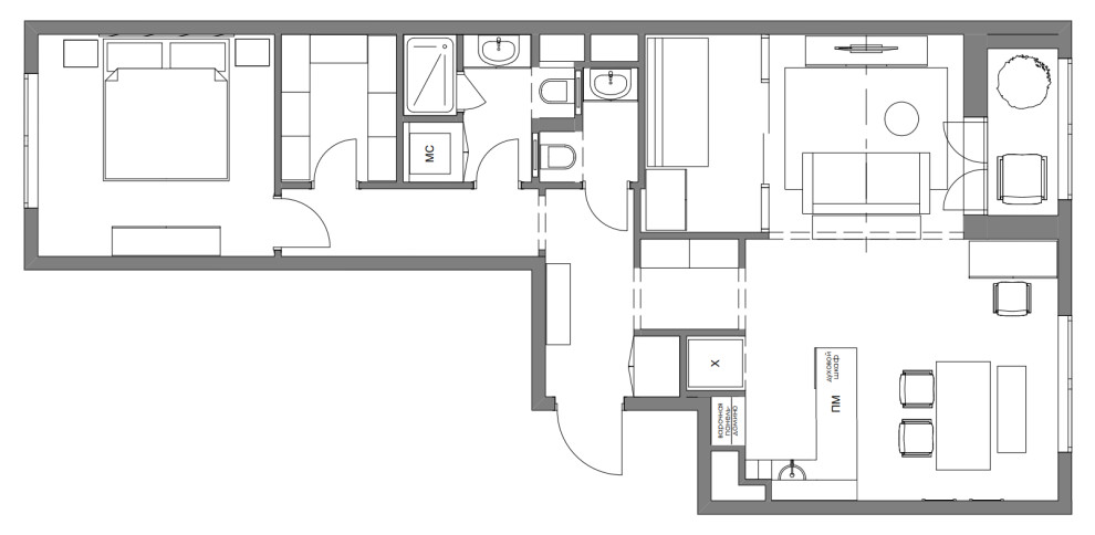 Houzz тур: Квартира с кухней из фанеры