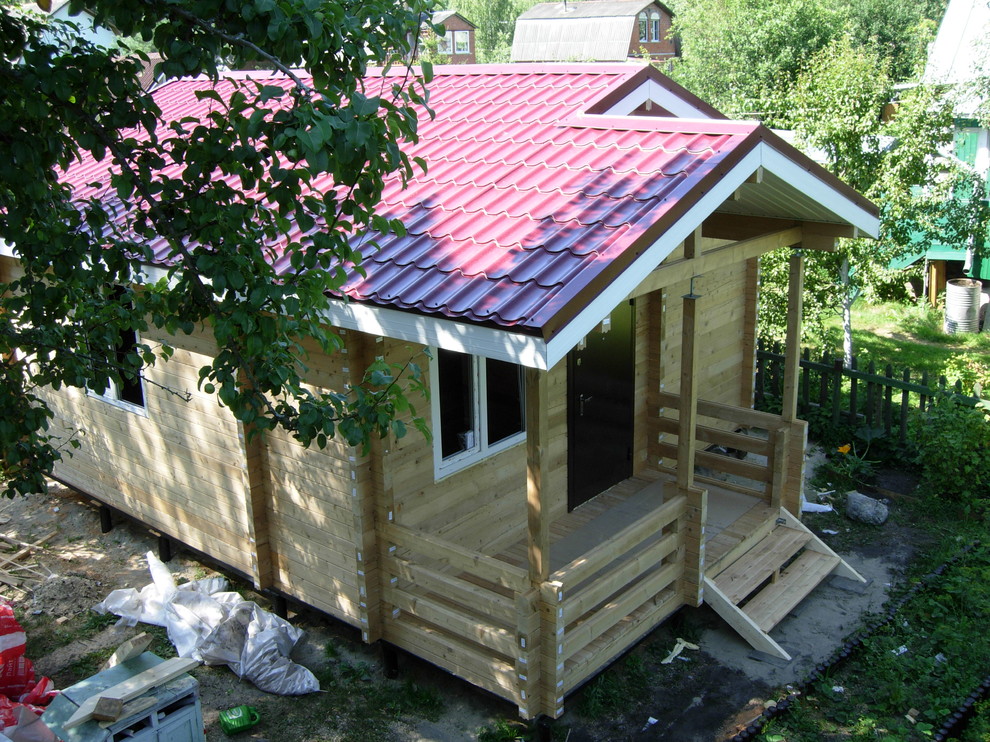 Деревянное домостроение из ТермоБруса - дом-баня