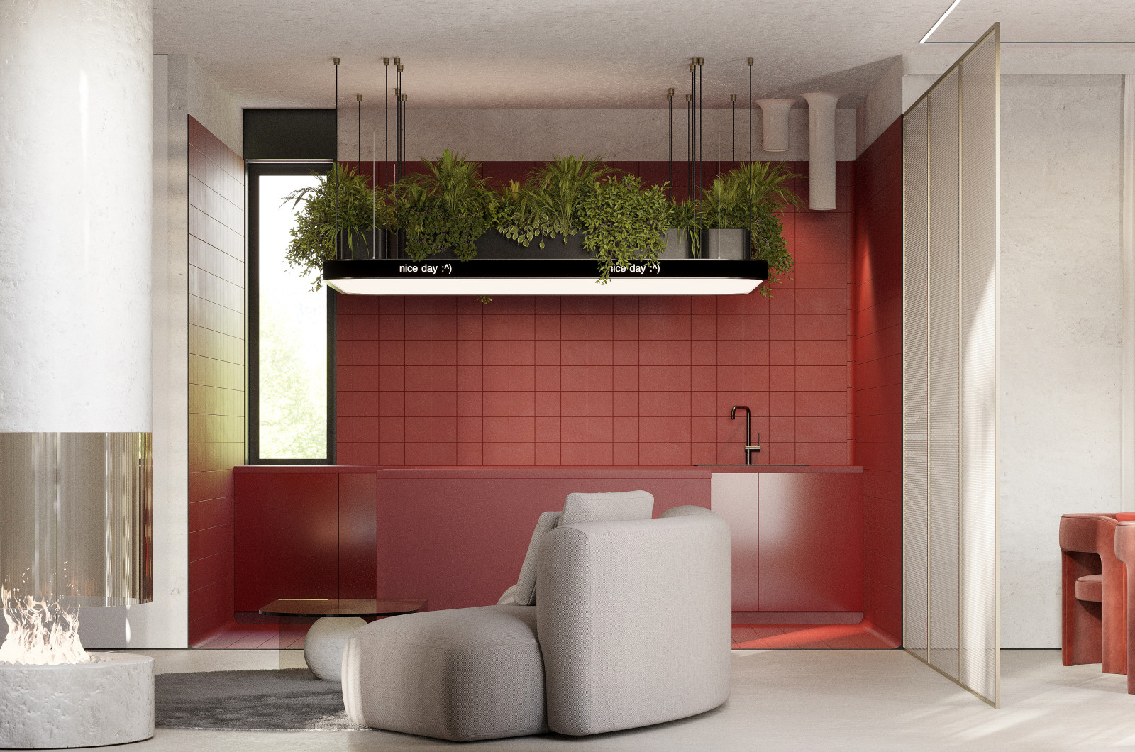 Красивый красный