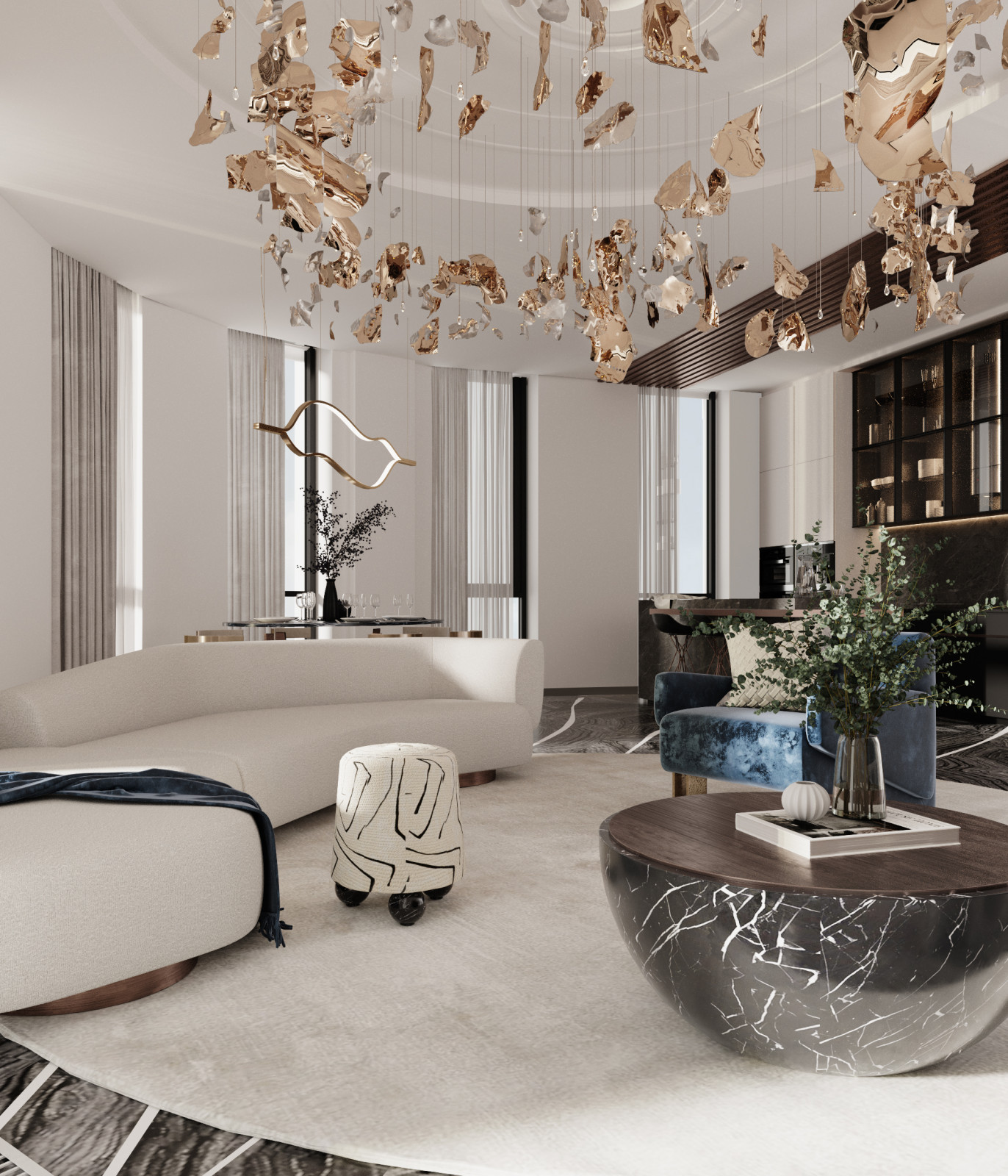 Интерьер квартиры 150 кв. м в ЖК «Плотничный» в Нижнем Новгороде