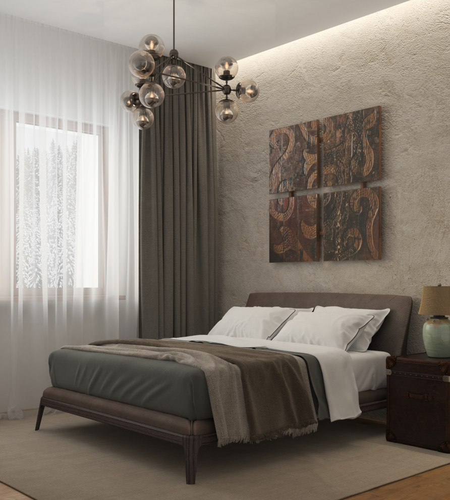 дизайн-проект интерьера деревянного загородного дома