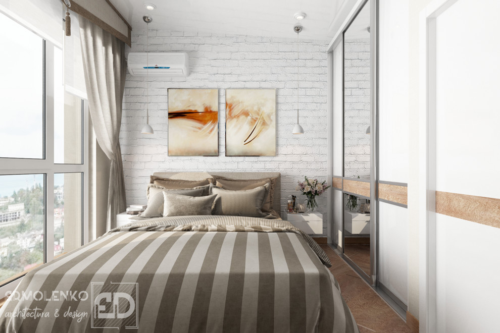 Обложка проекта: Квартира в Сочи ЖК "Раз, два, три". Спальня