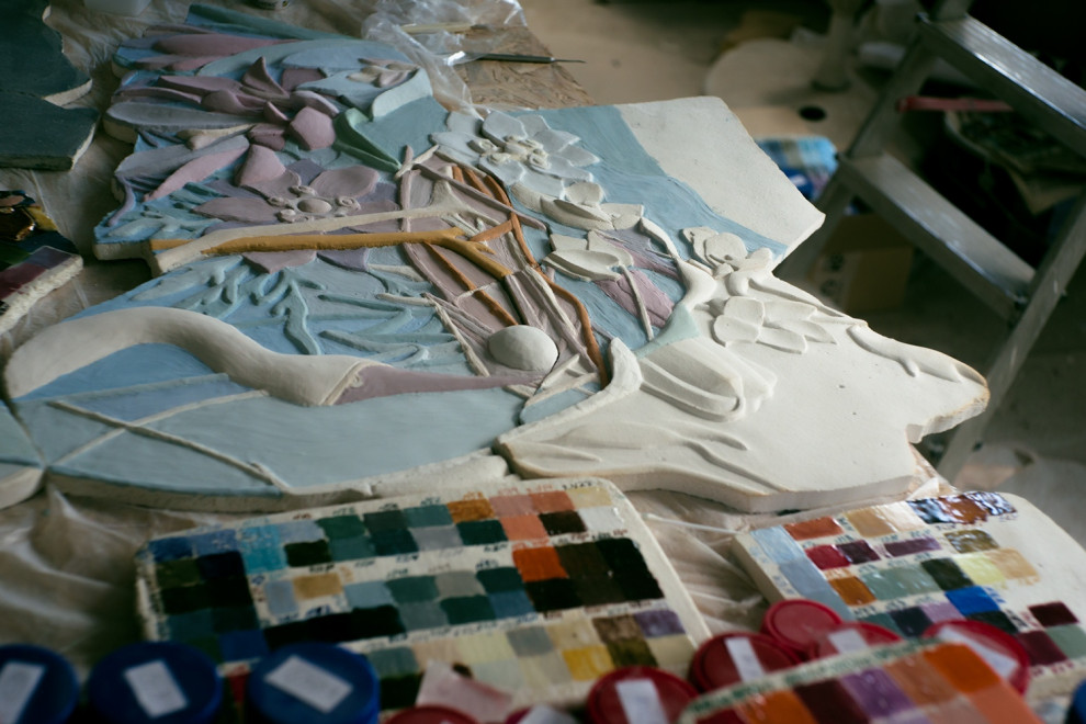 Действующий угловой камин "Симфония Донского Края"