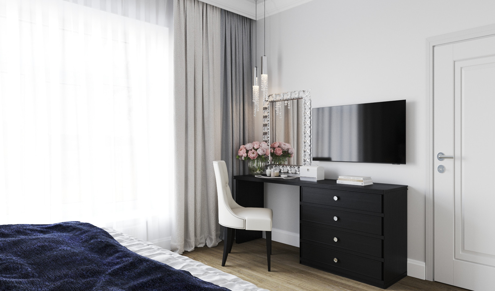 Спальня в стиле неоклассика