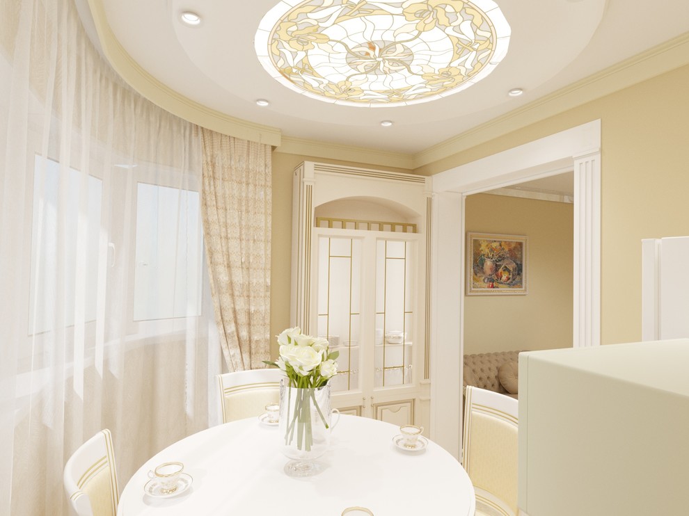 Обложка проекта: Кухня совмещенная с балконом в классическом стиле