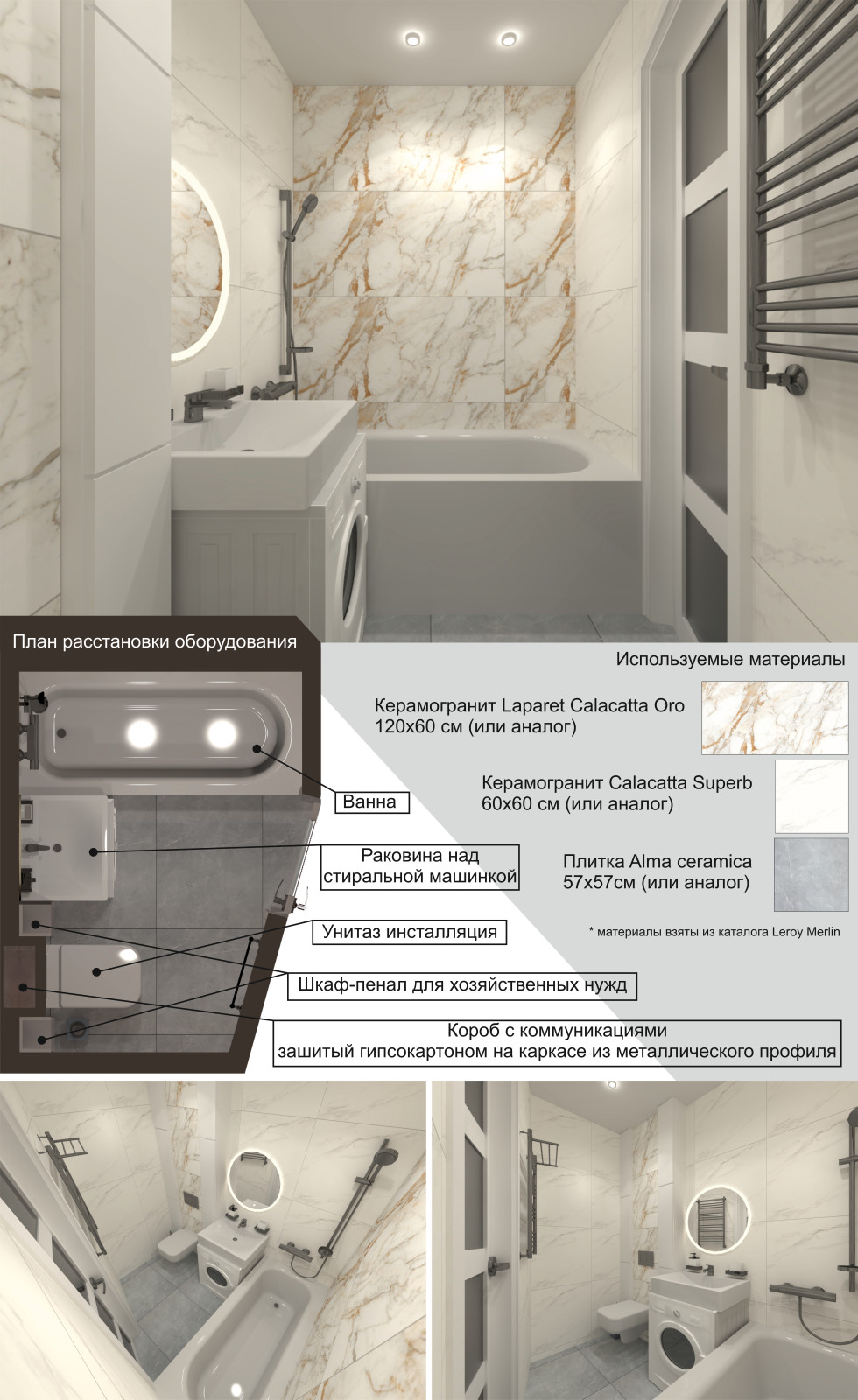 Дизайн совмещенной ванной комнаты с туалетом