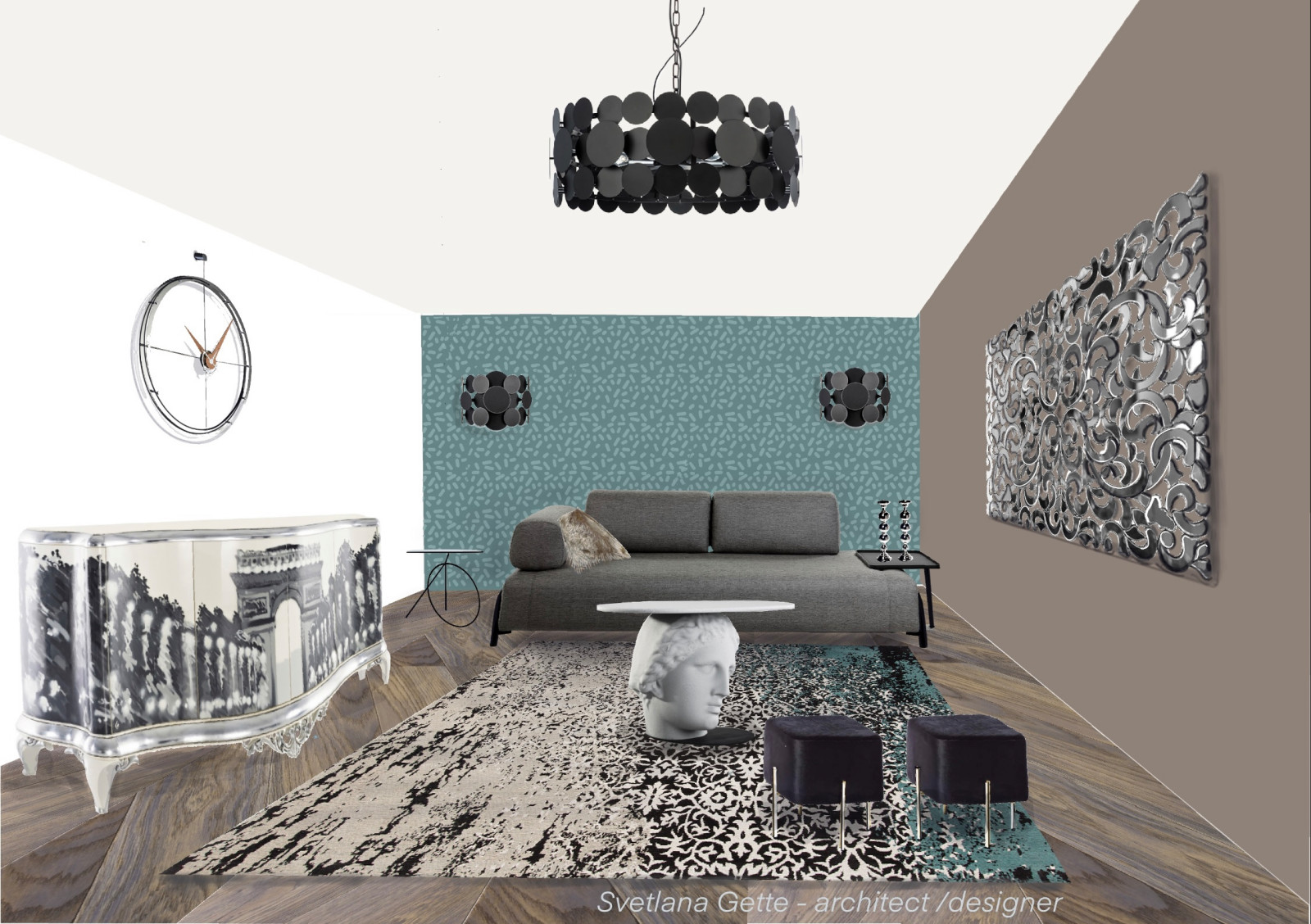 Обложка проекта: Эскиз Гостиной в Procreate