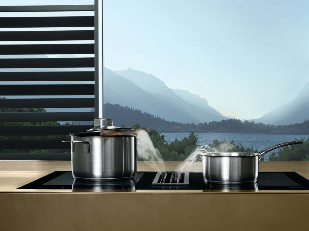 Индукционная панель конфорок со встраиваемой вытяжкой TwoInOne