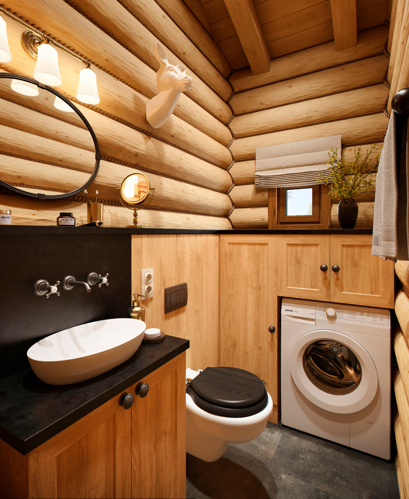 Деревянный дом с баней