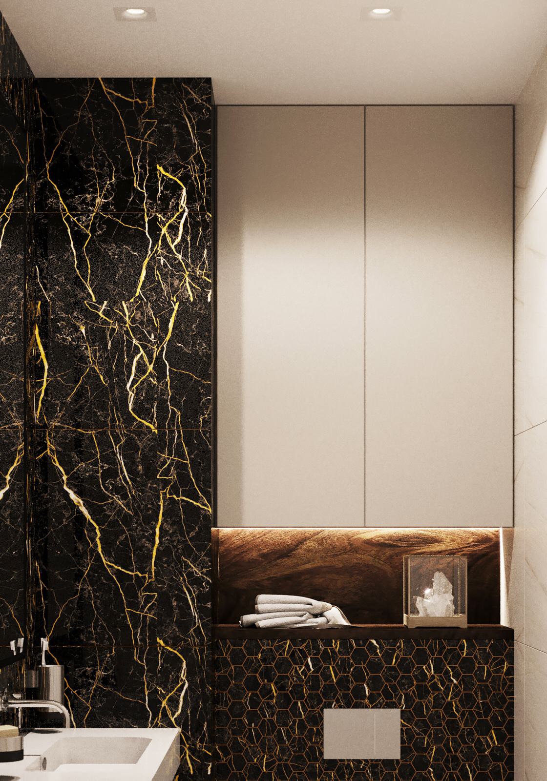 Дизайн ванной в ЖК "Солнечный Олимп", Воронеж