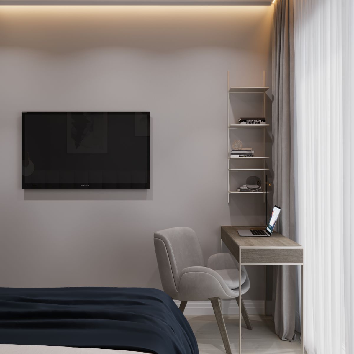 Спальня из проекта "StyleHome"