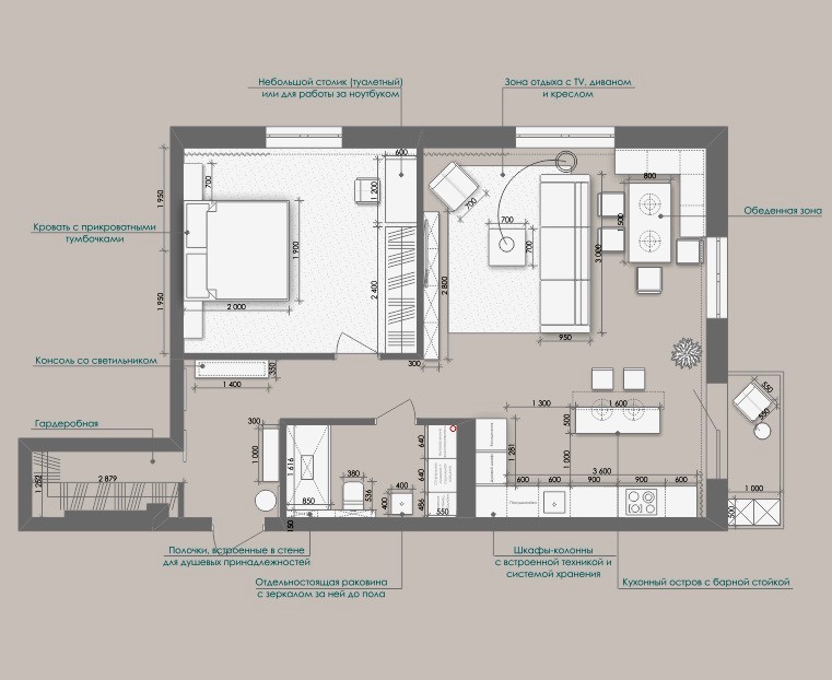 Дизайн-проект квартиры по ул. 1905 года