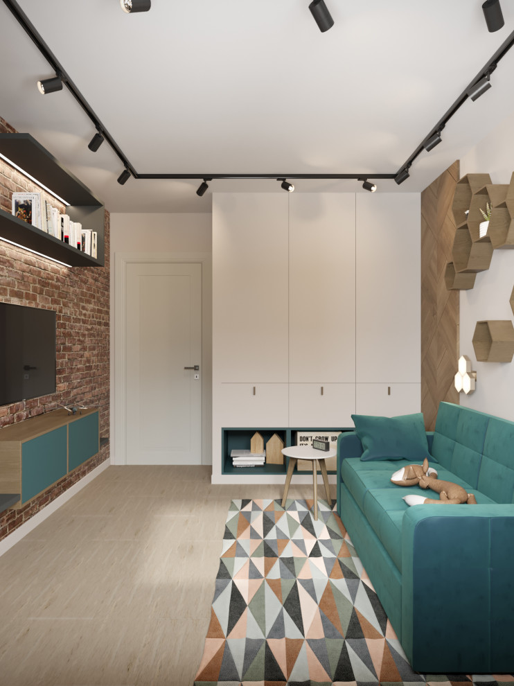 4-к квартира 105 м² в бардовых цветах