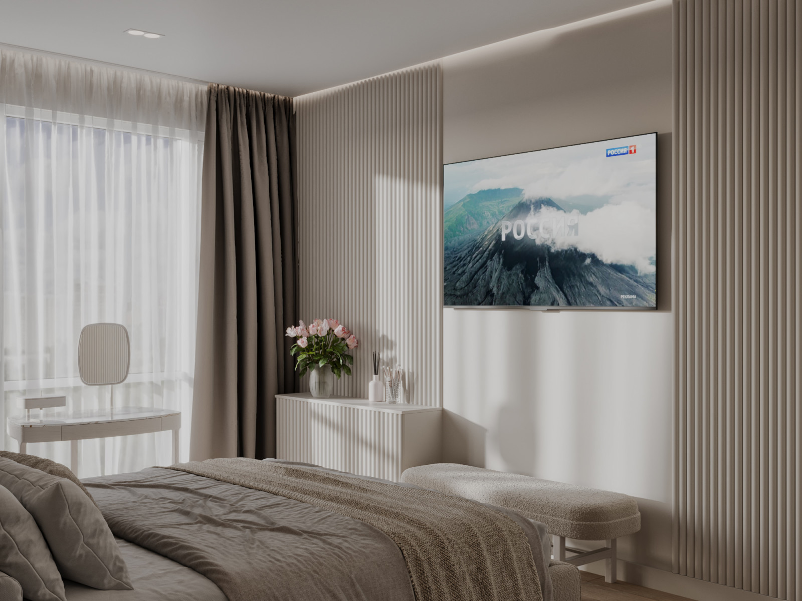 Мастер спальня в ЖК Кутузовская Ривьера