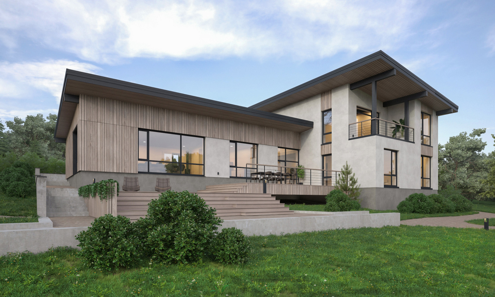 Коттедж на склоне