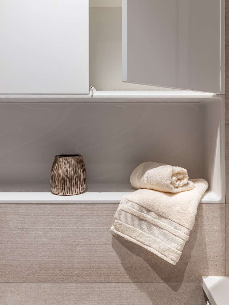 Шкаф с полкой из искусственного камня Кориан