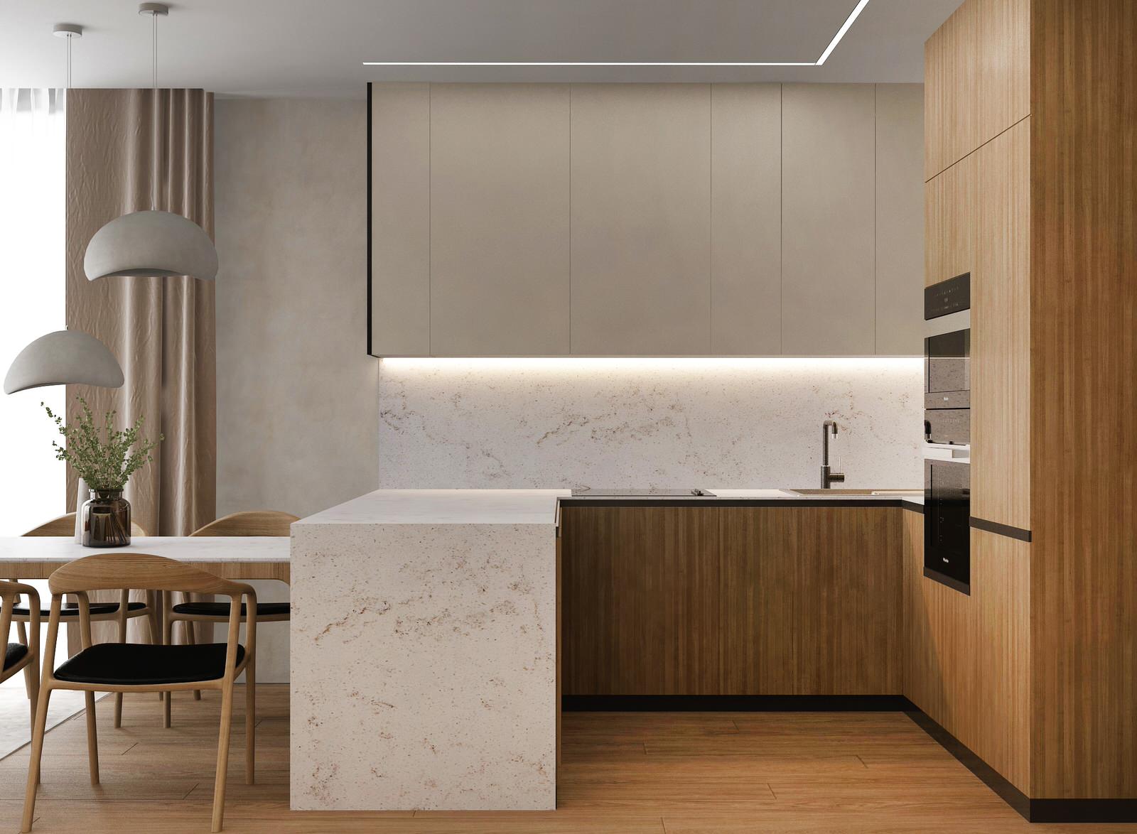 Кухня-гостиная, прихожая 34,5 м2 в ЖК Панин, г. Нижний Новгород