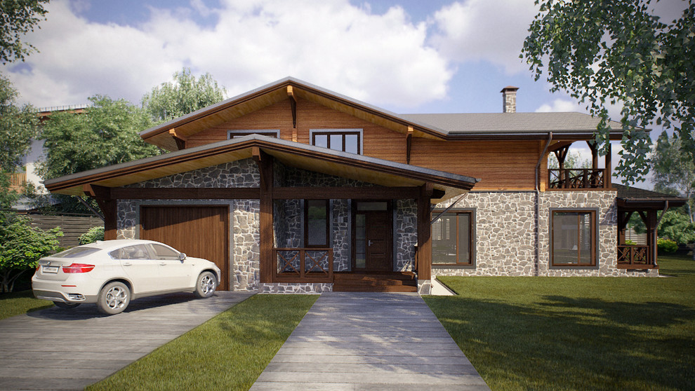 Полукаменный дом