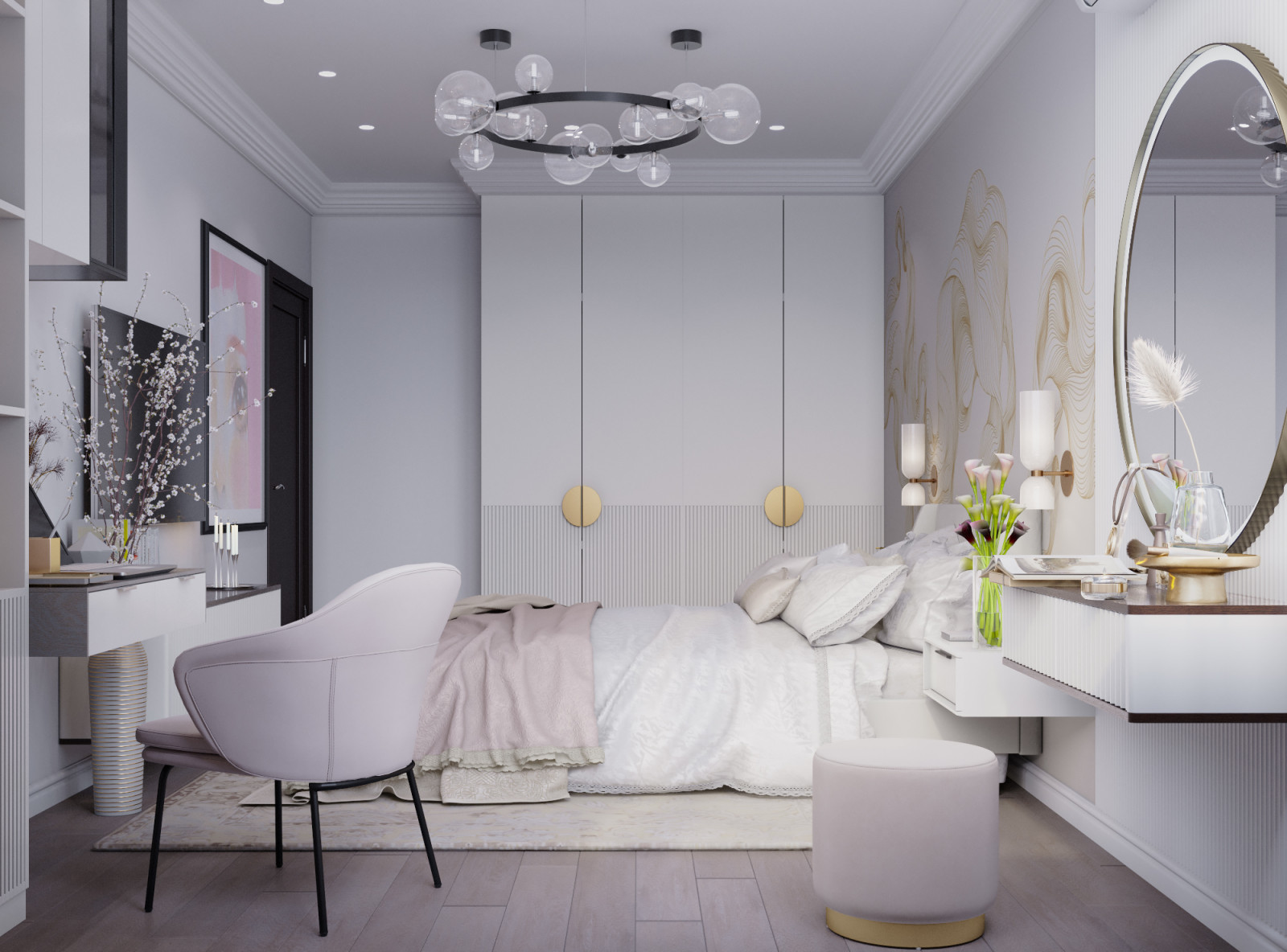 Современная квартира с элементами неоклассики