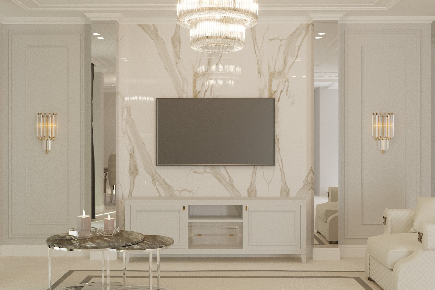 Интерьер гостиной в городе Казань