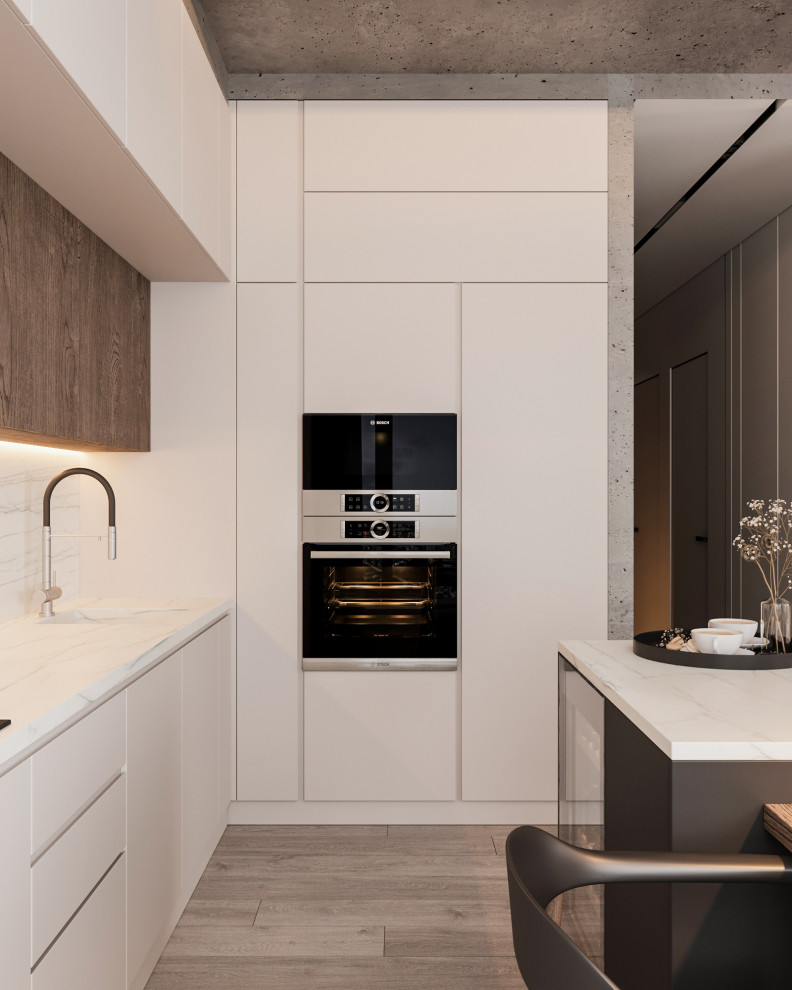 ЖК "Небо" современный интерьер в стиле минимализм 105 кв.м