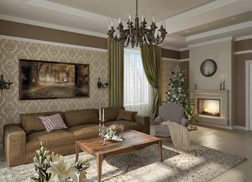 Обложка проекта: Классическая гостиная в доме