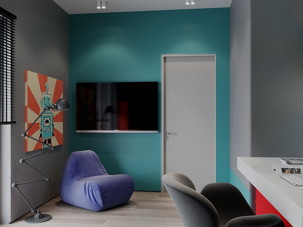 Дизайн-проект интерьера частного одноэтажного дома в Калининградской области