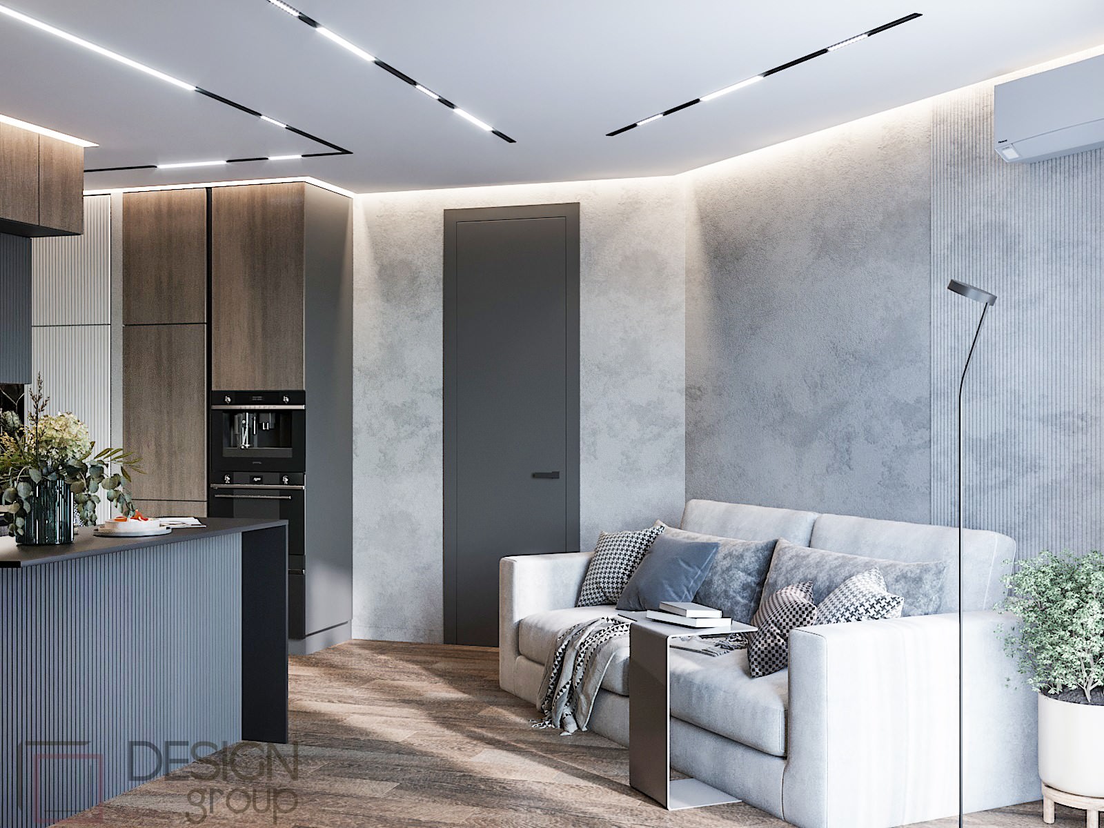 Дизайн-проект 2-комнатной квартиры в ЖК "Петровская Ривьера"