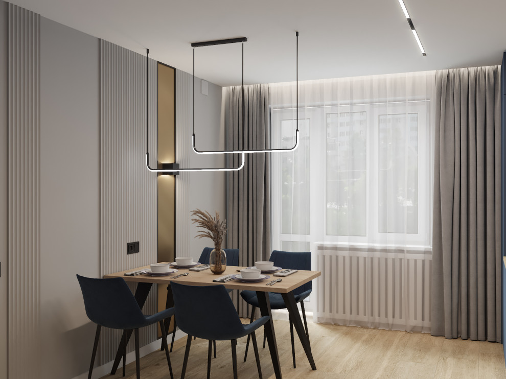 Визуализация дизайн-проекта квартиры 95 м кв, для пары с ребенком