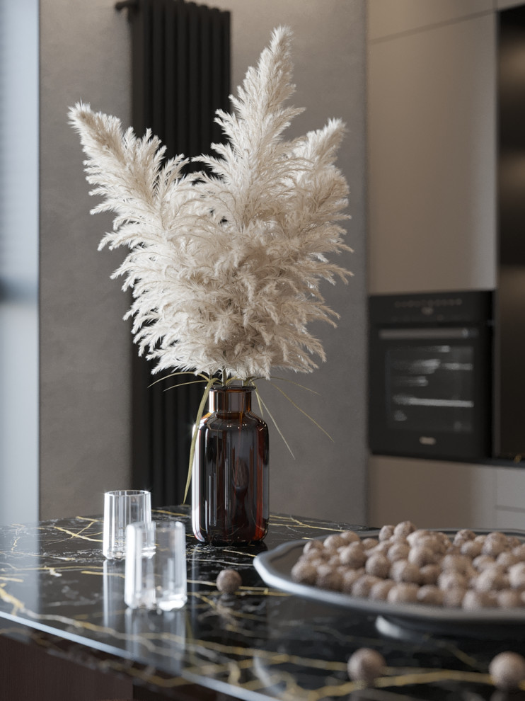 Обложка проекта: Современная кухня-гостиная в Чебоксарах