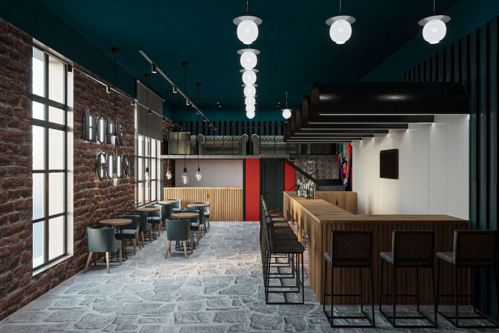 Бар в Вавилов Лофте.