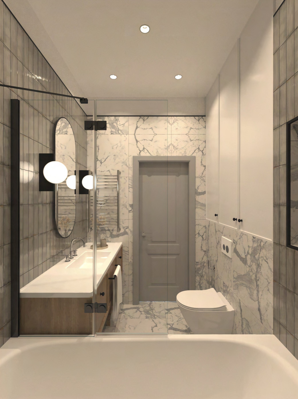 Дизайн проект ЖК Серебряный Фонтан 78м2