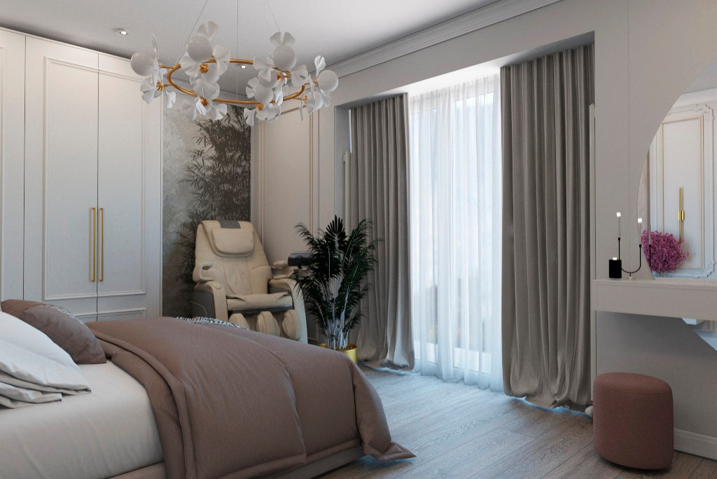 Двухэтажный дом для семьи с тремя детьми.