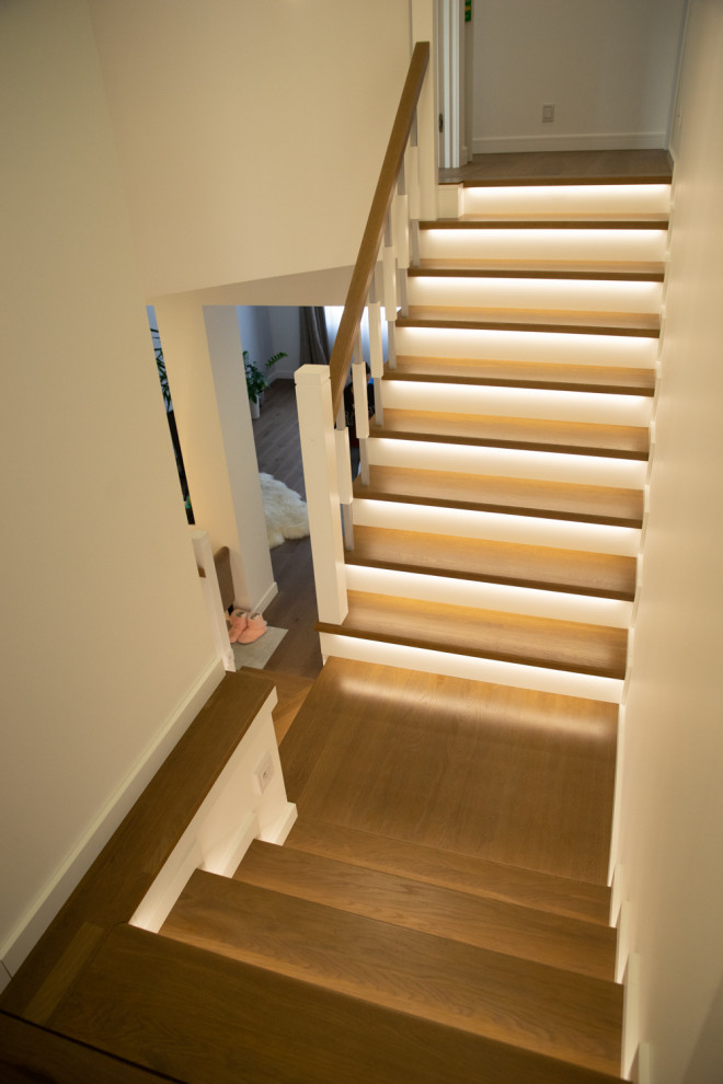 Проект 5 - Обшивка 3х этажей бетонной лестницы дубом