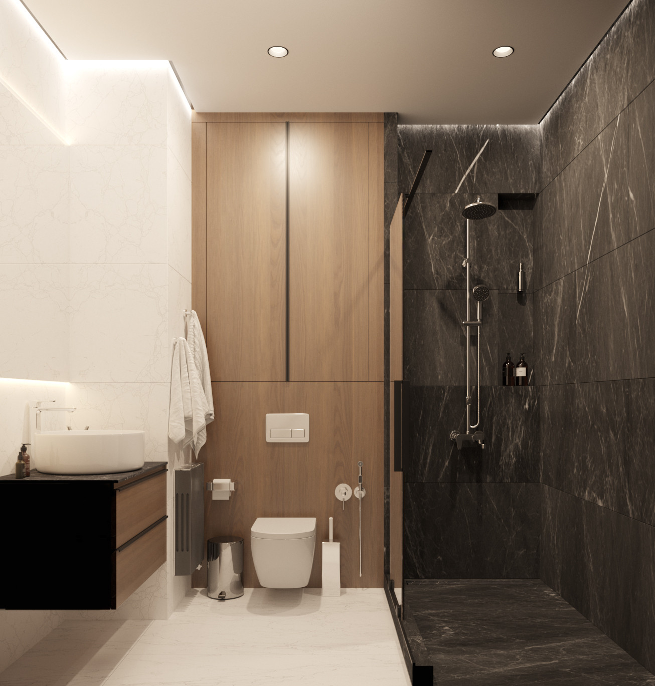 Дизайн интерьера трехкомнатной квартиры "Квартира ЖК Сердце, 98 кв.м"