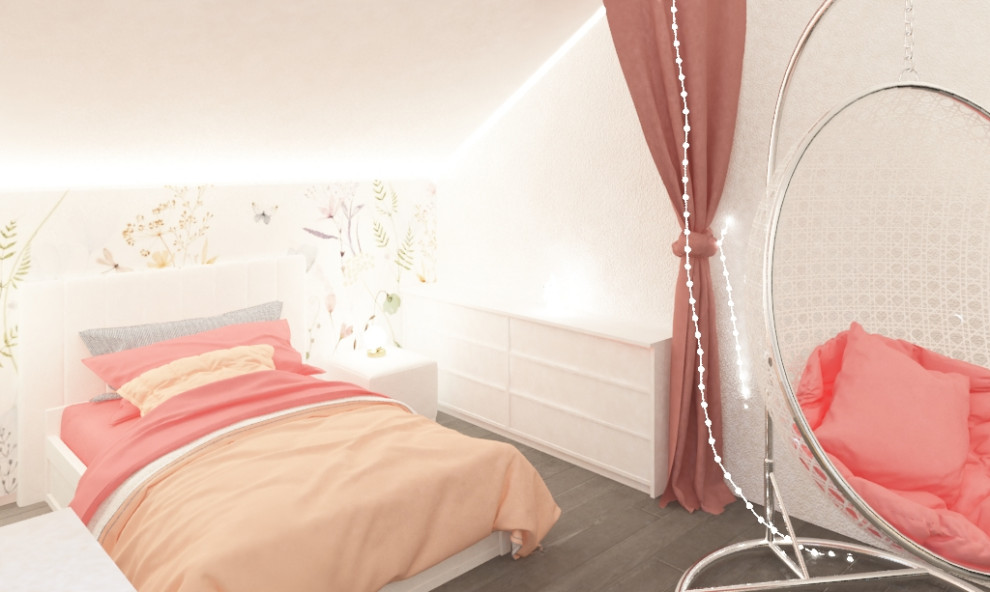 Дизайн-проект 2 этажа коттеджа,  100 кв.м.. Совместный проект с В. Кархалевой