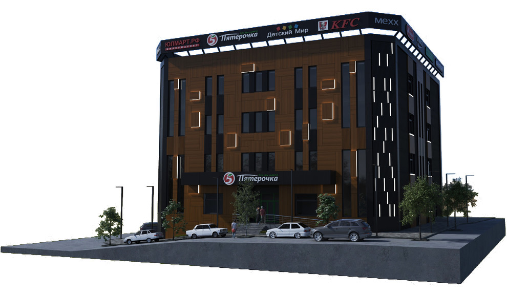 Торговый центр в поселке Новомихайловский