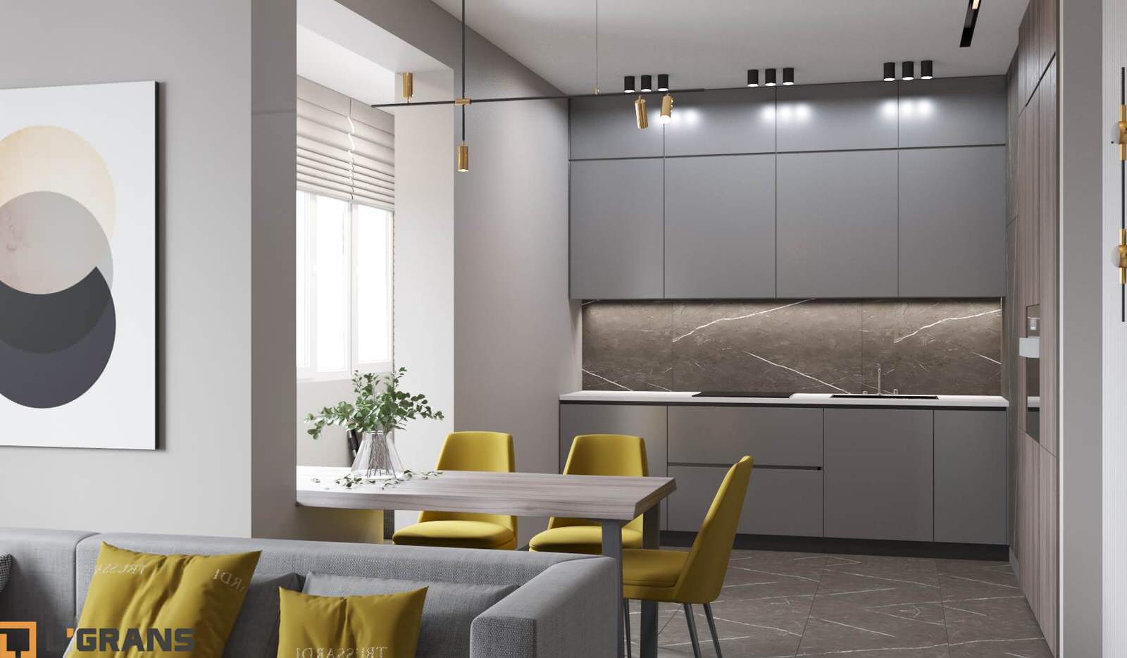 Обложка проекта: Дизайн проект интерьера 3к. квартиры ул. Советская