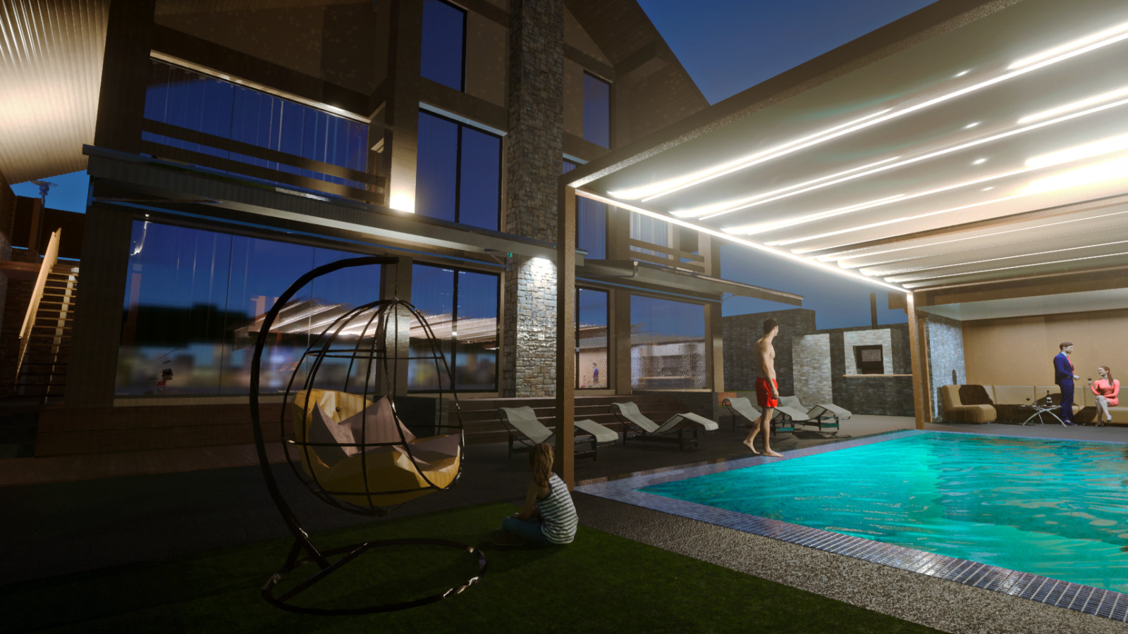 Планировки существующего коттеджа и планировка территории