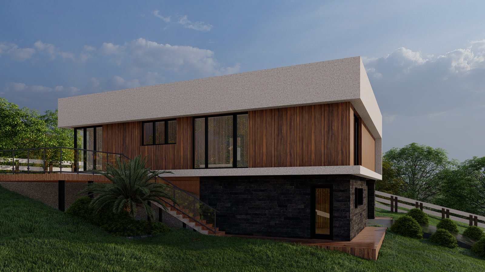 Стиль хайтек – дом (S 194 м2)