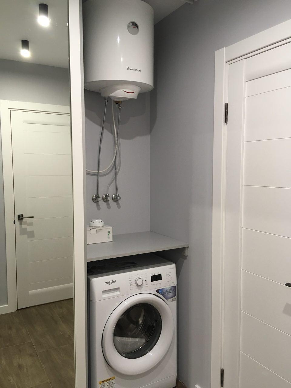 Уголок со стиральной машинкой и бойлером