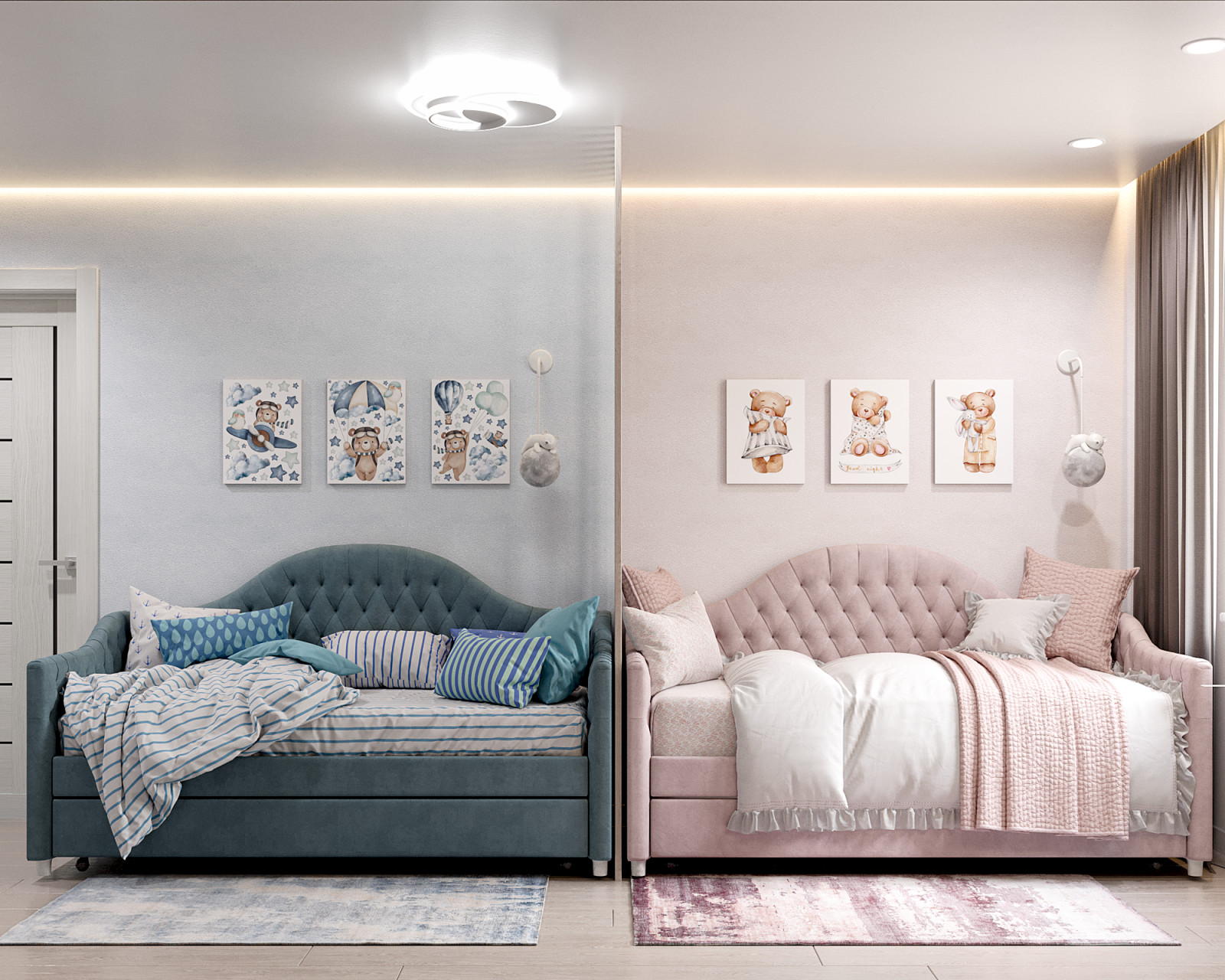 Обложка проекта: Дизайн-проект детских комнат для семьи с 4-мя детьми